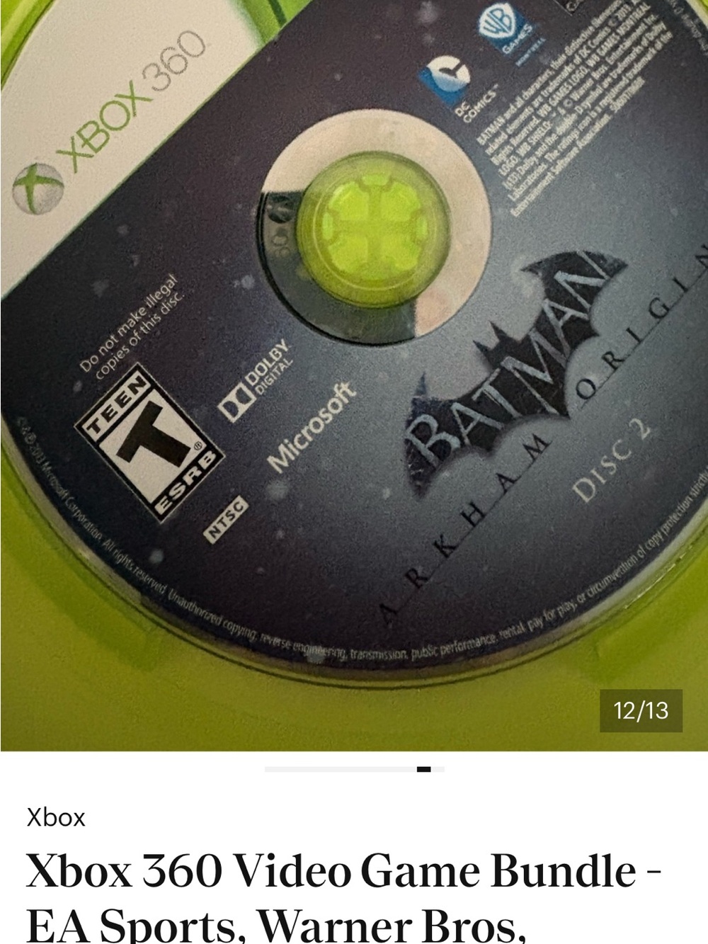 Microsoft Xbox 360 Batman: Arkham Origins UNTESTED - Picture 2 of 2
